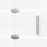  Sklopiva pregrada za tuš ESG 100 x 140 cm bijela | shoptok.hr