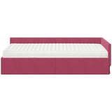  Kutni krevetni okvir s madracem 2 kom. Vinska crvena 80 x 200 cm | Shoptok.si