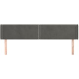  Uzglavlje s ušima tamnosivo 163x16x78/88 cm baršunasto | shoptok.hr