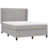  Krevet box spring s madracem svjetlosivi 140x200 cm od tkanine | shoptok.hr