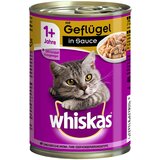 Whiskas 1+ konzerve 24 x 400 g - 1+ Perad u umaku (400 g / konzerva) Cijene