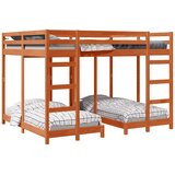  Trokatni krevet Voštano smeđa 160 x 200 cm Čvrsto borovo drvo | shoptok.hr