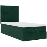  Okvir kreveta s madracima tamnozeleni 100x200cm baršunasti | shoptok.hr