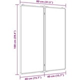  Magnetna bijela ploča sklopiva 80 x 100 x 1 7 cm aluminijska | shoptok.hr