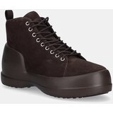 Moon Boot Snežke iz semiša MB MEZZALUNA LACE UP MID SUEDE rjava barva, 80D2500030 M010 Cene