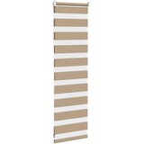 Zebra zavjesa Pješčano smeđa 45x100 cm Širina tkanine 40,9 cm Poliester | Shoptok.si