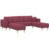  Tkaninska sofa s jastukom 3 pcs Vinska crvena 208 cm tkanina | shoptok.hr