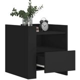 vidaXL Nočna omarica črna 45x50x50 cm inženirski les | Shoptok.si