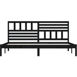 Okvir za krevet od masivne borovine crni 200 x 200 cm | shoptok.hr