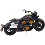 Metalna maketa motora Choppera sa zlatnim elementima 1:12 - crni | shoptok.hr