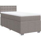  Krevet s oprugama i madracem smeđesivi 100 x 200 cm od tkanine | shoptok.hr