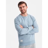 Ombre BASIC men's sweatshirt with round neckline - blue | Shoptok.si