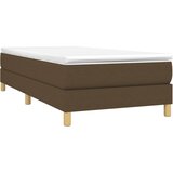  Okvir za krevet s oprugom tamnosmeđi 90 x 190 cm od tkanine | Eponuda.com