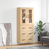  Visoka komoda hrasta sonome 69,5x34x180cm od konstruiranog drva | shoptok.hr