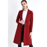 Dewberry Z6613 LADIES' COAT-BURGUNDY Cijene