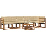  Set vanjskih sofa 7 kom. Prirodna i bež | shoptok.hr