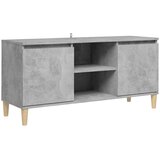Maison Chic TV omarica - TV stojalo - Televizijska omarica z lesenimi nogami betonsko siva 103,5x35x50 cm, (21699727) Cene