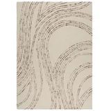 Flair Rugs Smeđi/krem vunen tepih 160x230 cm Abstract Swirl –