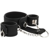Fetish Submissive Bound Neck to Wrist Restraints Vegan Leather Cene