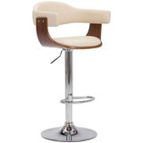 In barski stolci od savijenog drva i umjetne kože 2 kom krem | shoptok.hr