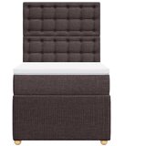  Krevet s oprugama i madracem tamnosmeđi 100 x 200 cm od tkanine | shoptok.hr
