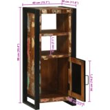  Kupaonski zidni ormar 40x30x90 cm od masivnog obnovljenog drva | shoptok.hr