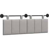  Držeće uzglavlje Zidne Oblačnosiva 150 x 55 x 5 cm tkanina - Siva boja oblaka 140 cm bez LED | shoptok.hr