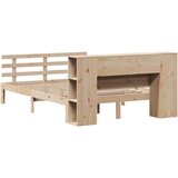 vidaXL Krevet s regalom za knjige bez madraca 120x200 cm od borovine | shoptok.hr