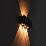  LED solarno zidno svetlo ALF LED/4W/1300 mAh 3000K IP54 crno | Eponuda.com