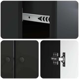  Strani šal s predalom Črna 66 x 34,5 x 90 cm Inženirski les, (5000217533) | Shoptok.si