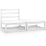 Maison Chic Seti vrtnega pohištva - Vrtna garnitura - Vrtni pohištvo set 2-delna bela trdna borovina, (21810635) | Shoptok.si