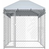 Vanjski kavez za pse s nadstrešnicom 382 x 192 x 225 cm | shoptok.hr