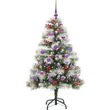  Umjetno božićno drvce S LED lampica Zelena i bijela 150 cm | shoptok.hr