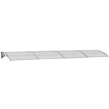 vidaXL Nadstrešek za vrata siv 400x100 cm polikarbonat | Shoptok.si