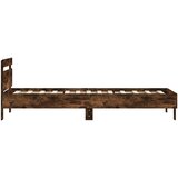  Okvir kreveta bez madraca s uzglavljem boja hrasta 90x200 cm | shoptok.hr