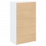  Visoka komoda bijela 70 x 41 x 124 cm od konstruiranog drva | shoptok.hr