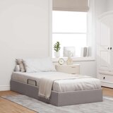  Otomanski krevet s pohranom Sivo-smeđa 100 x 200 cm tkanina | shoptok.hr