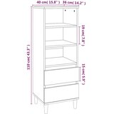  Visoka komoda boja betona 40 x 36 x 110 cm konstruirano drvo | shoptok.hr