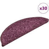  Stopniščne preproge 30 kosov 56x17x3 cm temno vijolične polkrožne | Shoptok.si
