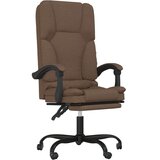  Masažni pisarniški stol rjavo blago, (21377150) | Shoptok.si