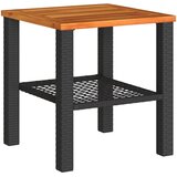 3-dijelni bistro set s jastucima poliratan i drvo bagrema crni | shoptok.hr