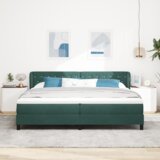 Box Spring Krevet s Madracem Tamno Zeleni 200x200 cm Baršun | shoptok.hr