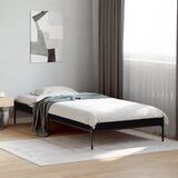 Maison Chic Posteljni okvir - Enojna postelja - Postelja za odrasle črn 75x190 cm inženirski les in kovina-J13903, (21763460) | Shoptok.si