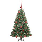 vidaXL Umjetno božićno drvce s nogom Zelena 120 cm PVC i metal | shoptok.hr