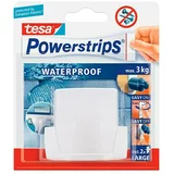Tesa Powerstrips Waterproof Zidna kukica (Plastika, Bijele boje)