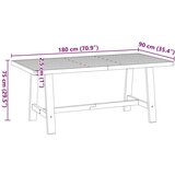 vidaXL Jedilna miza NOAIN 180x90x75 cm trdna borovina | Shoptok.si