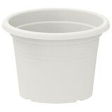 Cvetlični lonec Cilinder (Zunanje dimenzije (Ø x V): 25 x 17,8 cm, Plastika, Bela) | Shoptok.si