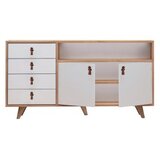 Hanah home Hanah Kućna komoda Lavina 140x86x40cm Hrast-bijela | Eponuda.ba