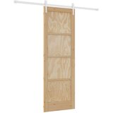  Klizna vrata Prirodna i bijela 73,5 x 211 cm Masivna borovina | shoptok.hr