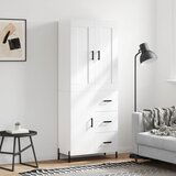 The Living Store Visoka omara bela 69,5x34x180 cm inženirski les - Visoka Omarica, (21661101) | Shoptok.si